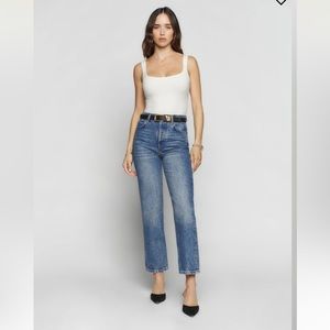 Reformation jeans - Cynthia cropped high rise SZ 25 Colorado blue denim